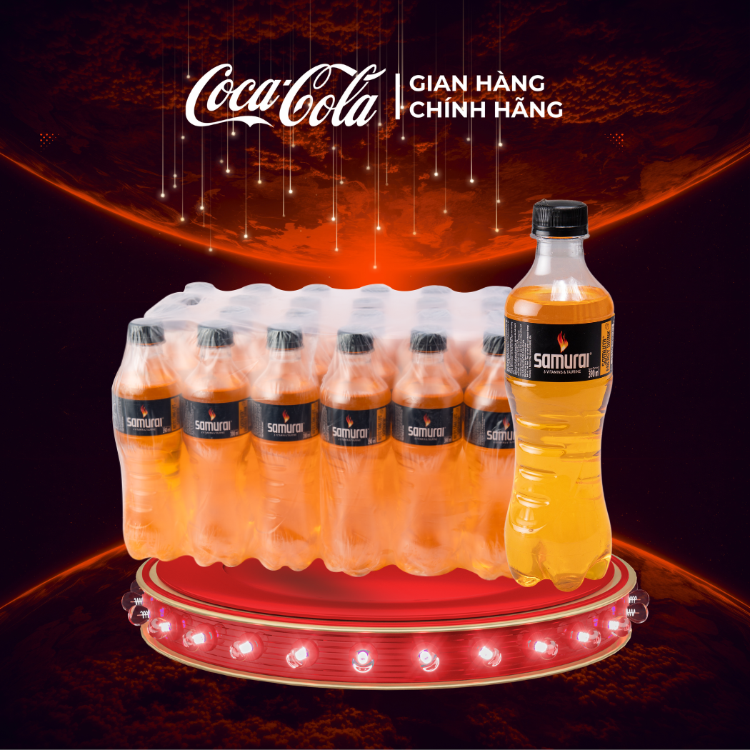 [SIÊU SALE ] Lốc 24 Chai Nước Giải Khát Samurai Hương Cam 390ml Sale 8.8 Coca-Cola Chính Hãng_LD