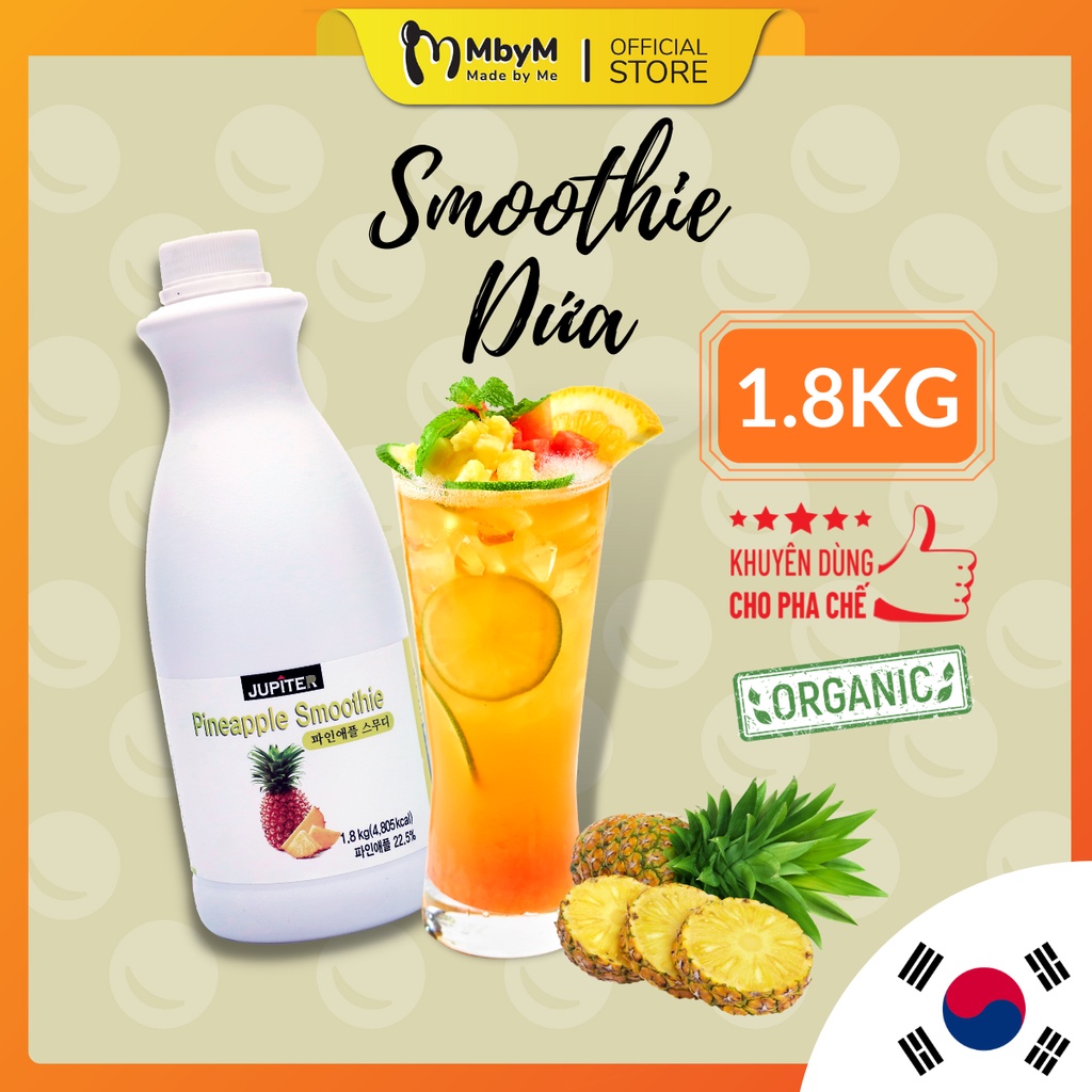Smoothie Dứa Pineapple làm trà trái cây, đá xay, soda thay thế Sinh tố Syrup Siro Puree - JUPITER