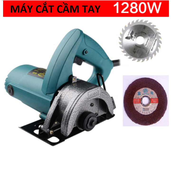 Máy cắt gạch và gỗ đa năng công suất 1280W, khả năng cắt 34mm, đầy đủ phụ kiện tháo lắp lưỡi