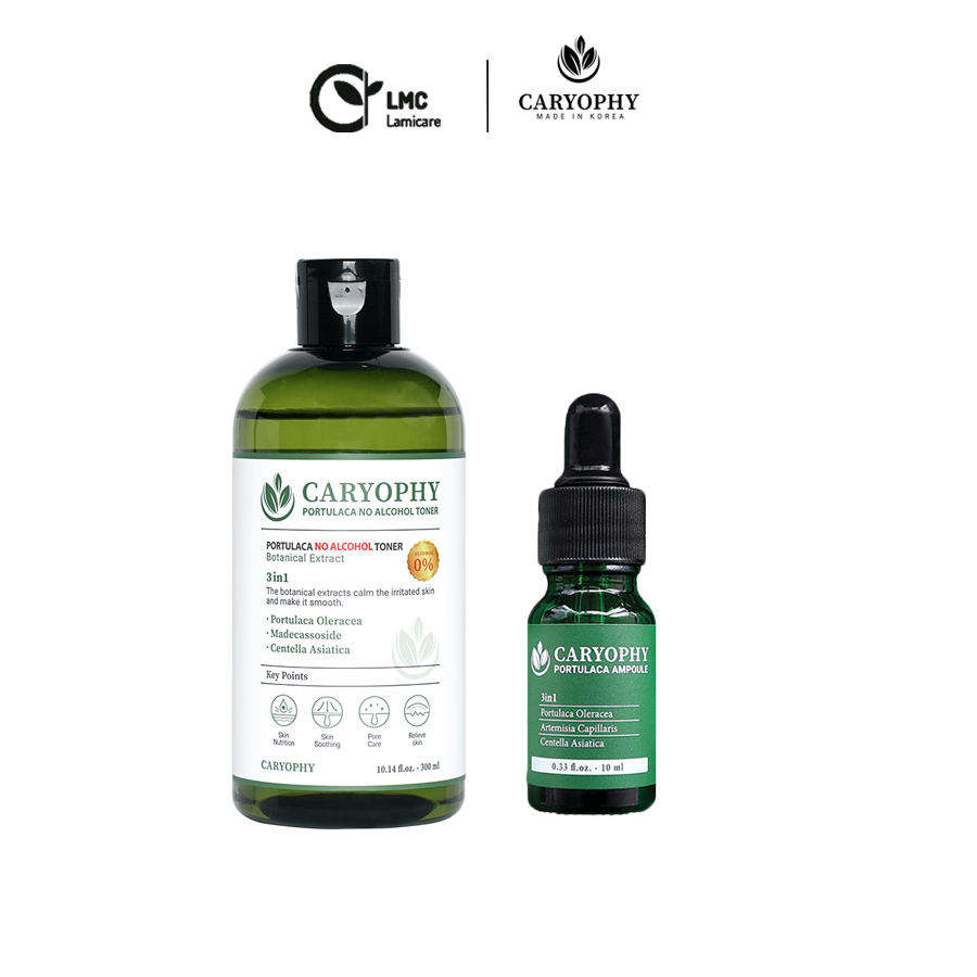 Bộ 2 sản phẩm làm sạch mụn se nhỏ lỗ chân lông Caryophy serum and toner full size