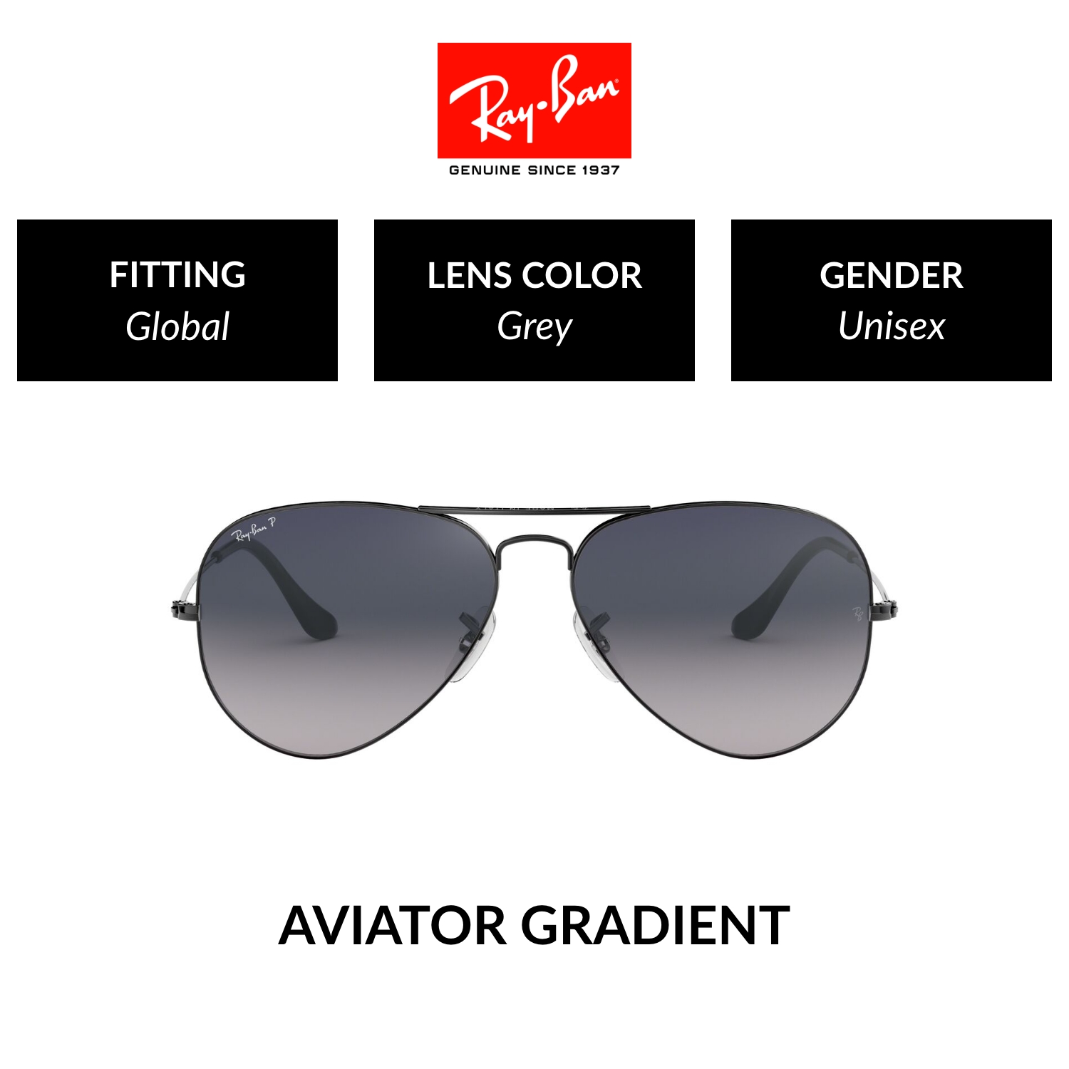 Mắt kính ray-ban aviator large metal polarized - rb3025 004/78 - size 58 - kính mát