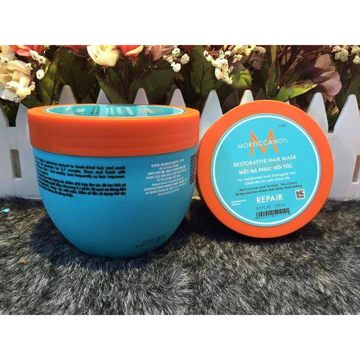 [FreeshipMax] Hấp dầu viền vàng Moroccanoil Restorative Hair Mask  500ml dành cho tóc yếu và hư tổn