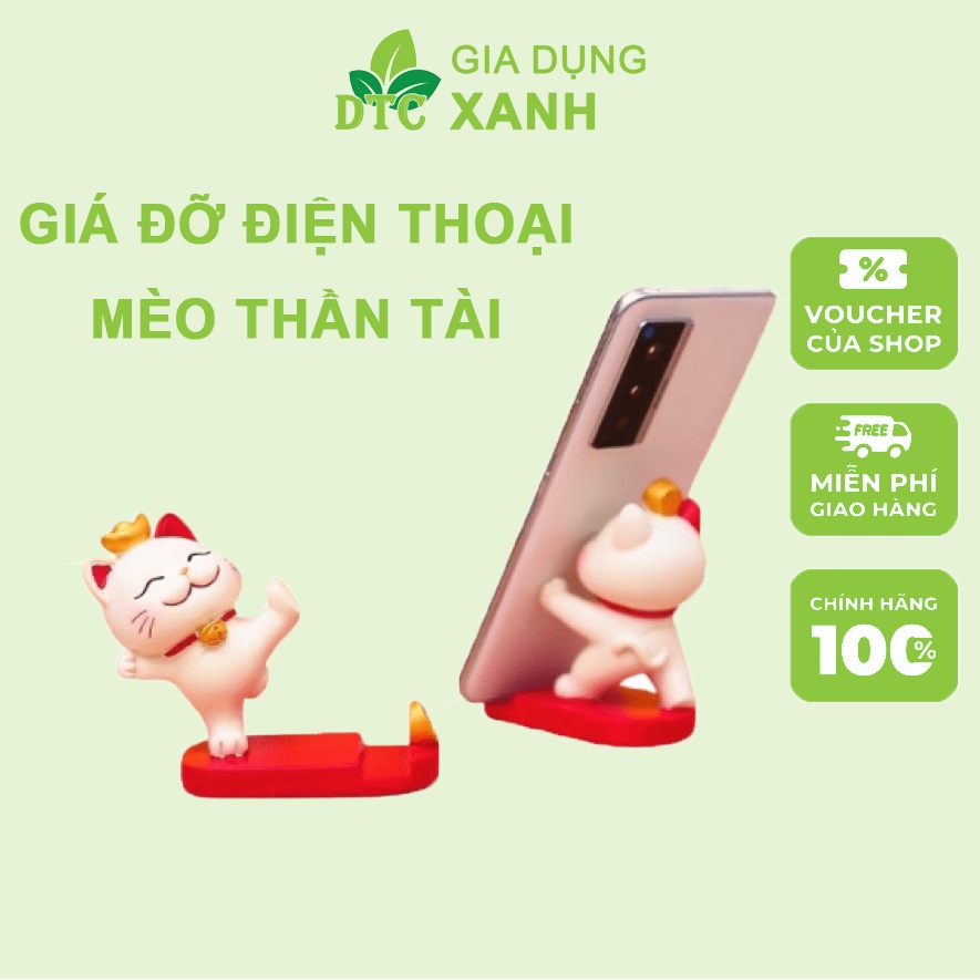 Giá đỡ điện thoại mèo thần tài may mắn, Giá đỡ điện thoại biểu tượng Mèo thần tài đón lộc may mắn năm 2023