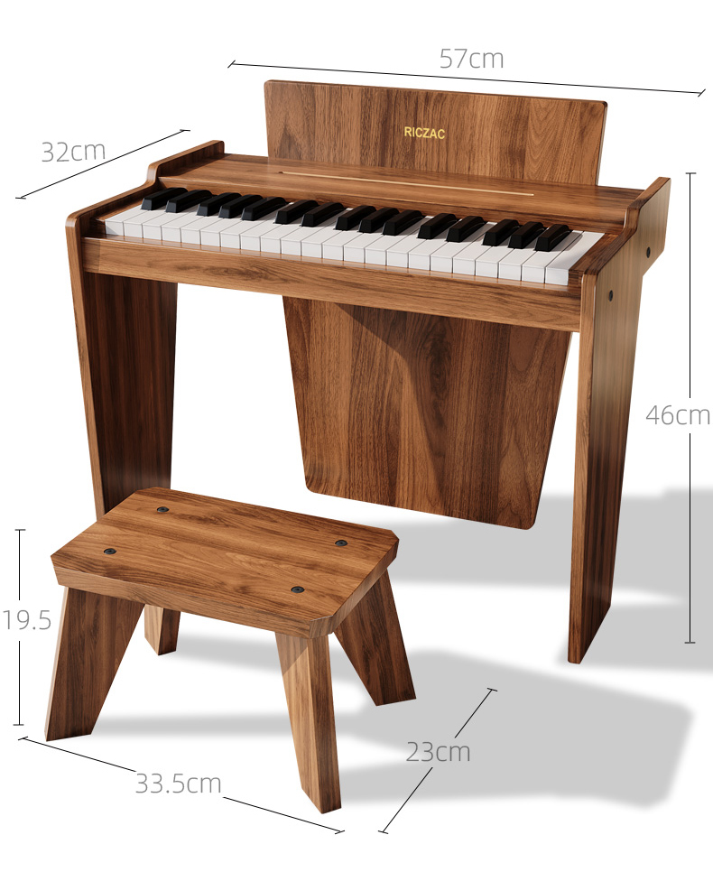 Đàn piano 37 phím cho bé học tại nhà,Đàn piano gỗ tặng kèm ghế và pin cho người mới học