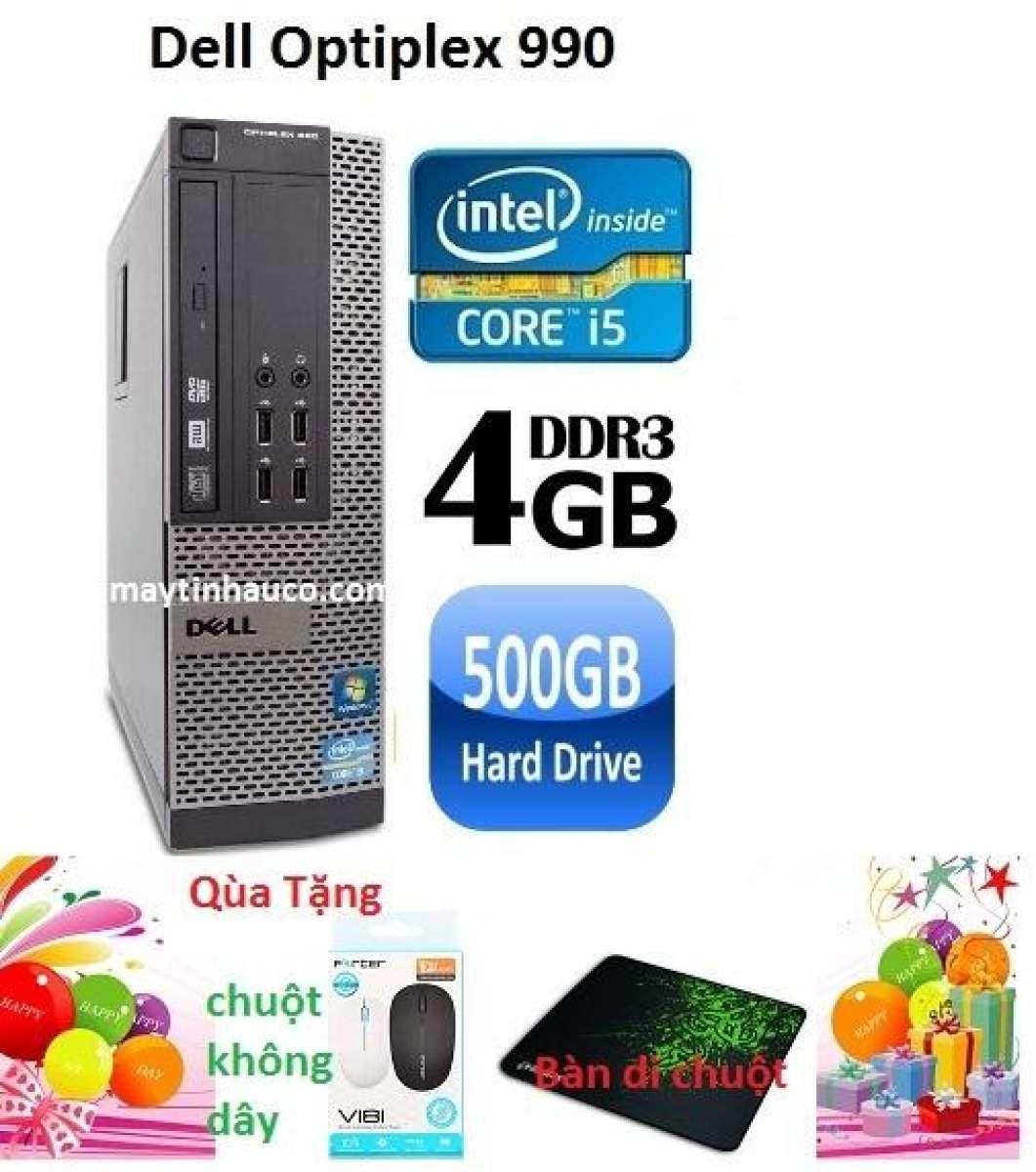 Máy tính để bàn Dell optiplex 990 Tặng Chuột không dây chính hãng Bàn di chuột Bảo hành 24 tháng - Hàng nhập khẩu