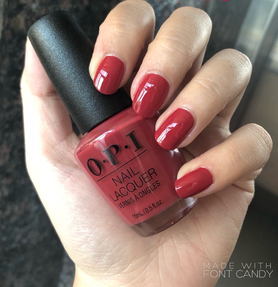 Sơn Móng Tay OPI tone màu đỏ trắng da