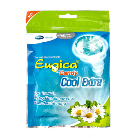 ✅Kẹo thảo dược Eugica Candy Cool Extra Cực the mát gói 15 viên