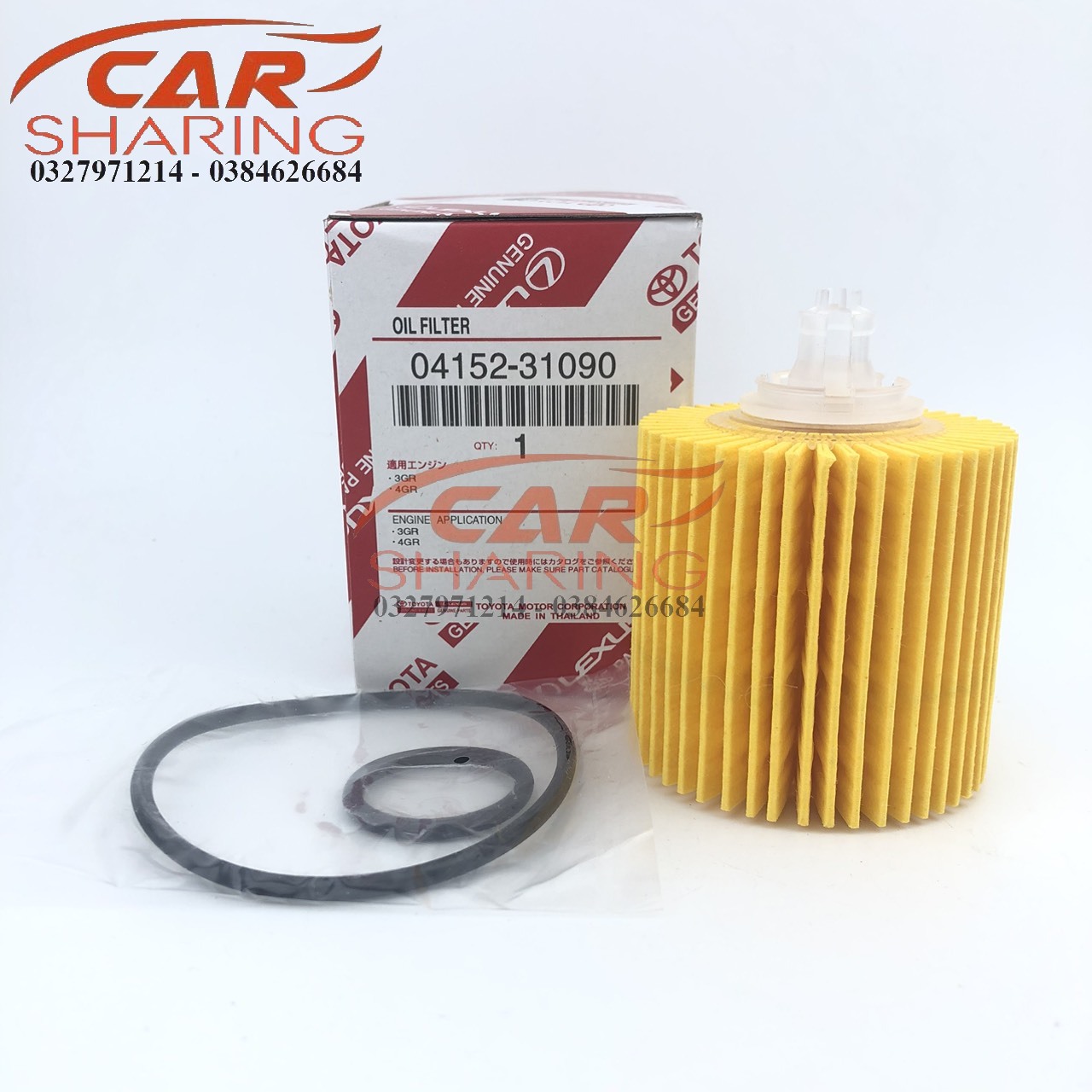 Lọc nhớt Toyota Camry 2.4-3.5 Venza (lõi giấy)  mã 04152-31090