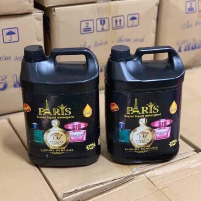 Nước Giặt Hương Nước Hoa Pháp Can 5000Ml [Quà Tặng Kèm Dây Tắm Hoặc Bông Tắm] - Tím 5000Ml