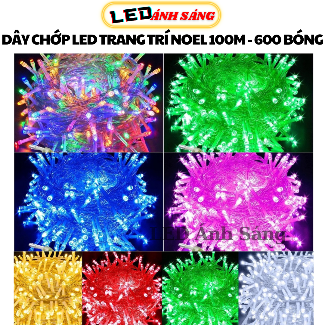 Dây led chớp trang trí noen 100m 600 bóng