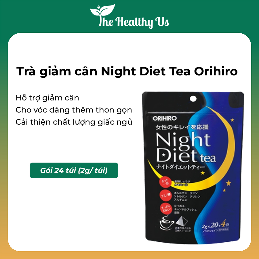 Trà giảm cân Night Diet Tea Orihiro - Nhật Bản - Giảm mỡ thừa, Ổn định đường và mỡ trong máu