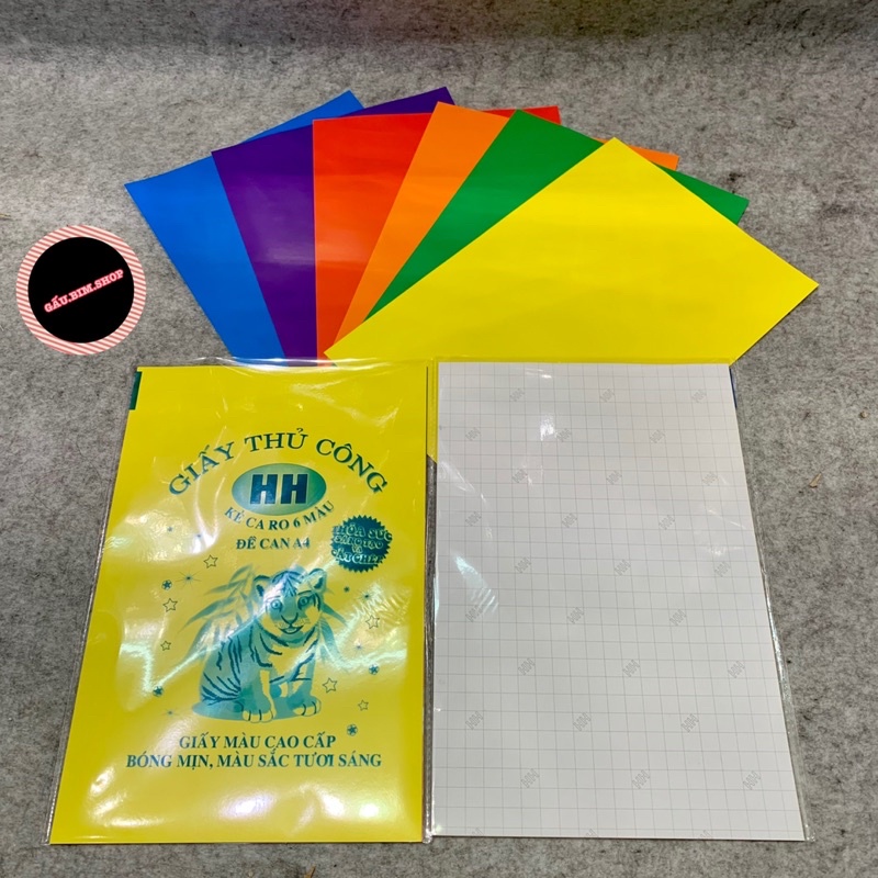 Giấy thủ công decal HH khổ A4