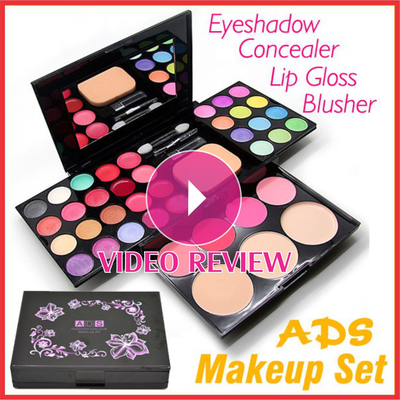 Bộ trang điểm 5 in 1 Fashion Color Make Up Kit Ads