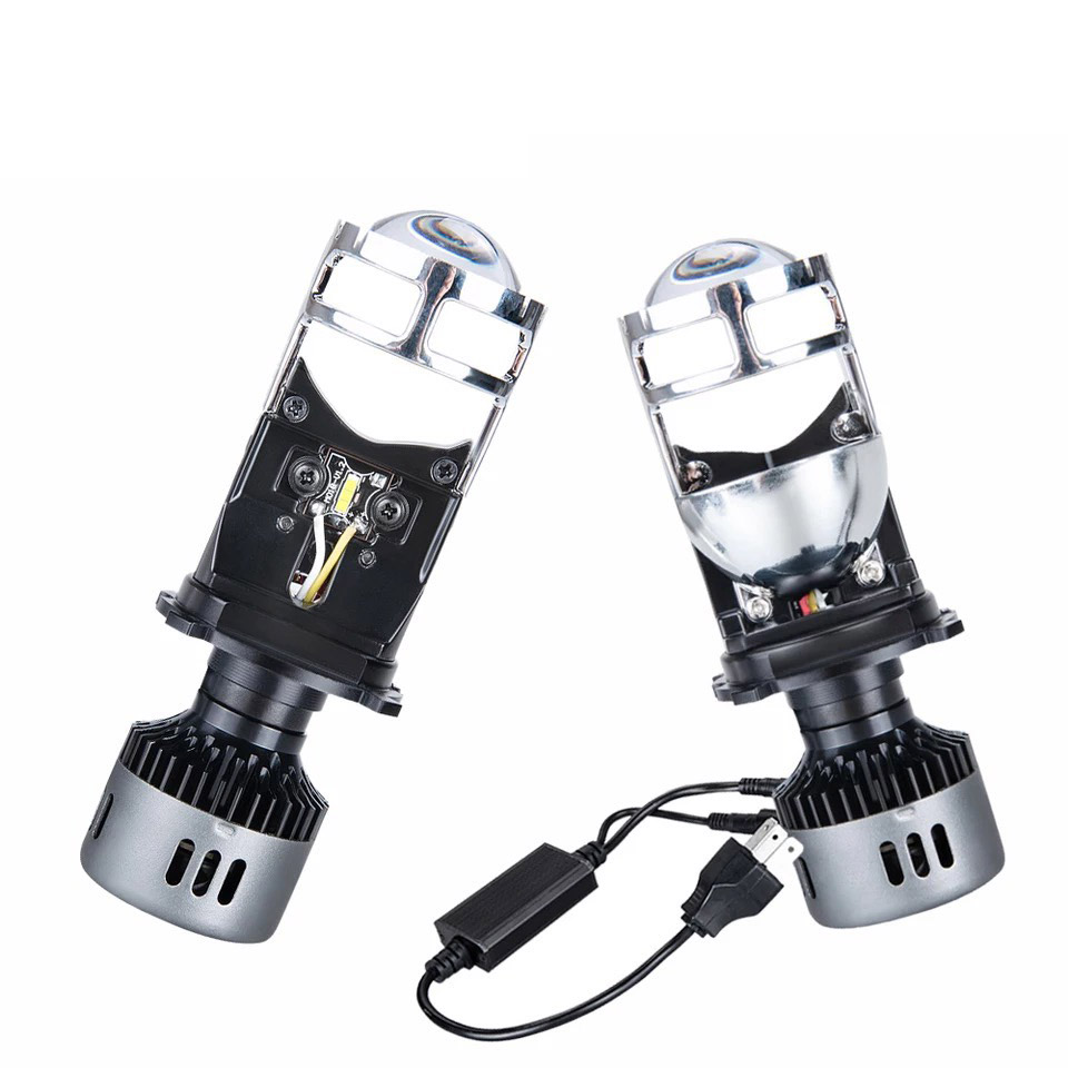[HCM]Đèn Pha Led Bi Cầu M01B Chân H4 Mẫu 2020 [ Giá 1 Đèn ]