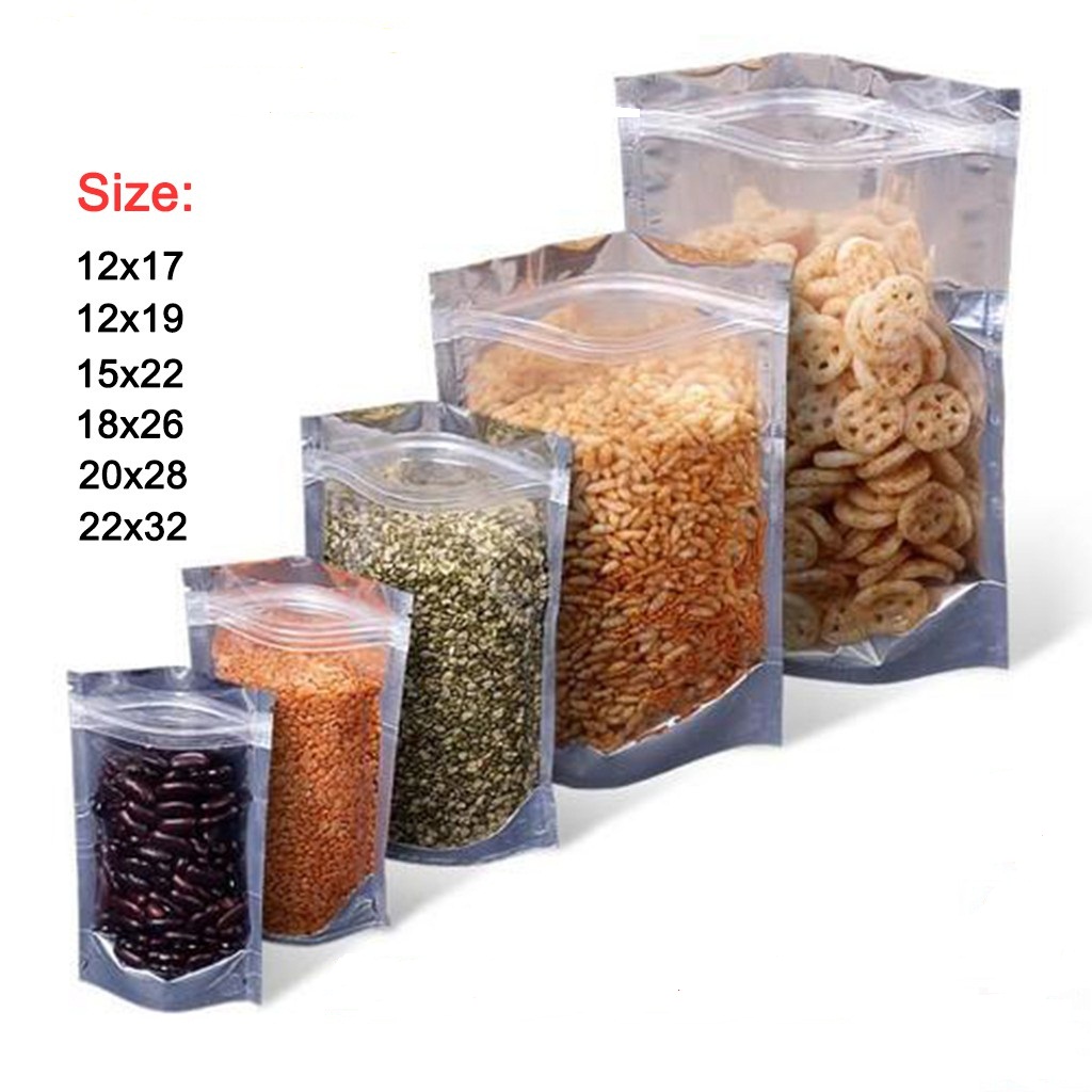 [HCM]Túi Zipper  Một Mặt Bạc Một Mặt Các Size