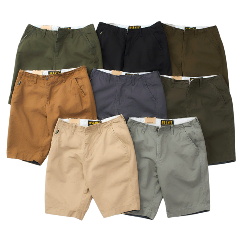  Quần Short Kaki Nam Trung Niên BSAMIO 100% Cotton Vải Mềm Dày Dặn Có Size Đại Từ 28 Đến 38 