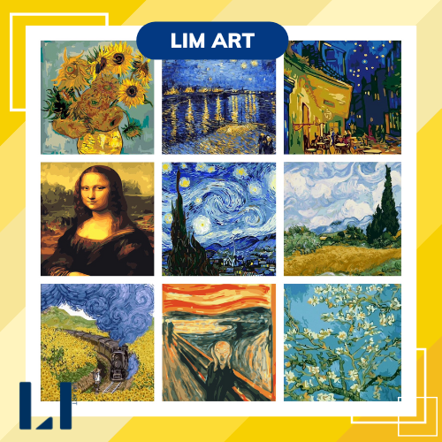 Tranh sơn dầu số hóa LIM Art – Tranh tô màu theo số Van Gogh, Danh họa nổi tiếng