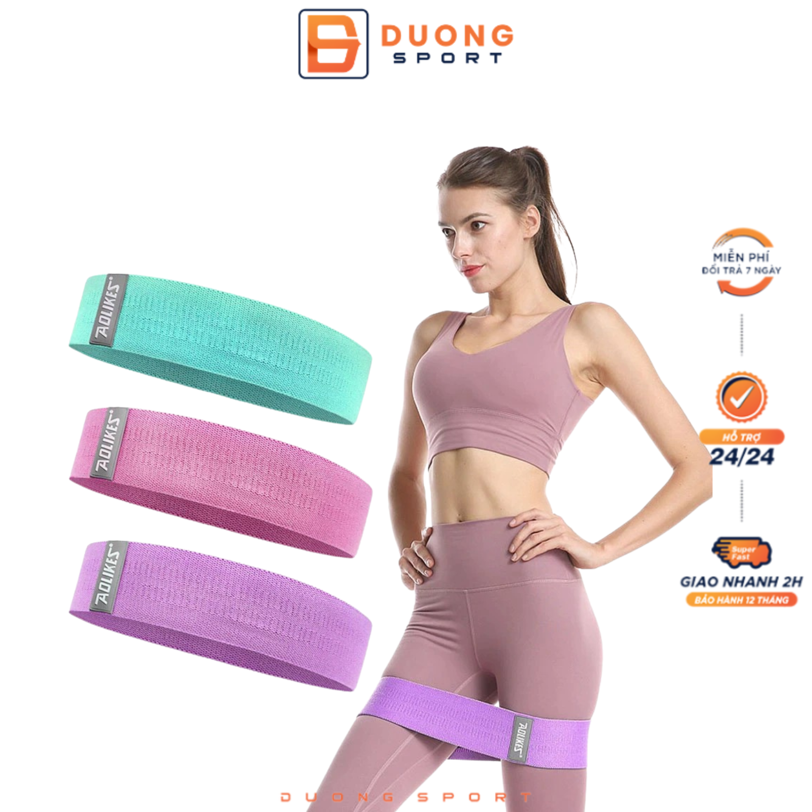 Dây Đàn Hồi Kháng Lực Tập Mông Aolikes Siêu Bền Chính Hãng