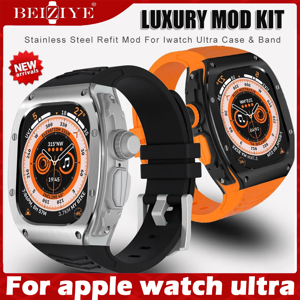 Vỏ + Dây Đeo Vỏ Thép Không Gỉ 49Mm For apple Watch Ultra 49Mm Bộ Dụng Cụ