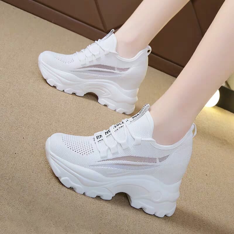 Giày thể thao sneaker nữ độn đế 8p siêu nhẹ êm chân ps439np - giày độn đế 2024