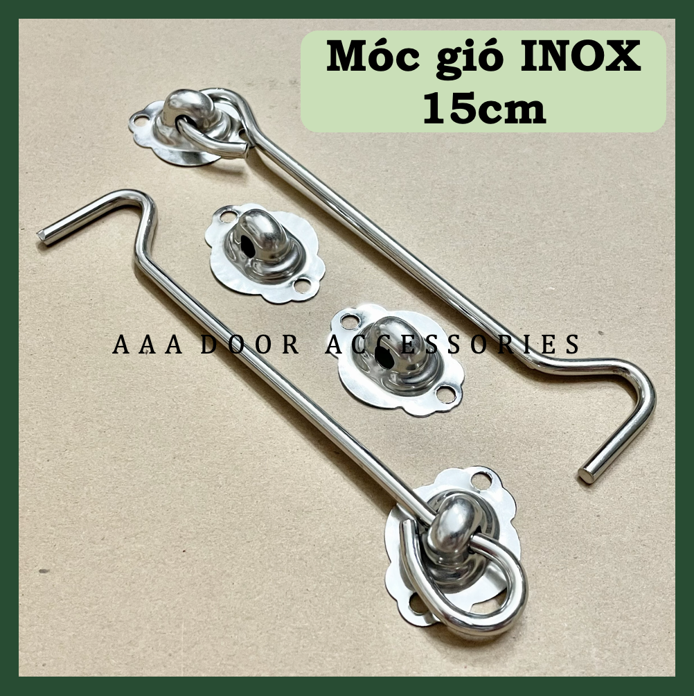 Móc gió inox 15cm gài cửa đi, cửa sổ