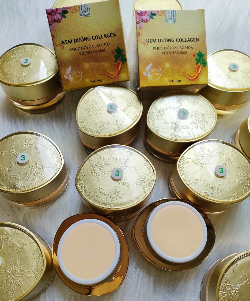 [ HOÀN TIỀN 15% ]  Kem dưỡng đông y collagen tươi số 3 dưỡng trắng da mờ thâm nám chống nắng, tẩy tế bào da sau tái tạo, ngăn ngừa mụn, thâm sạm, giữ ẩm cho da, cấp nước tăng sinh da hiệu quả hủ 20g