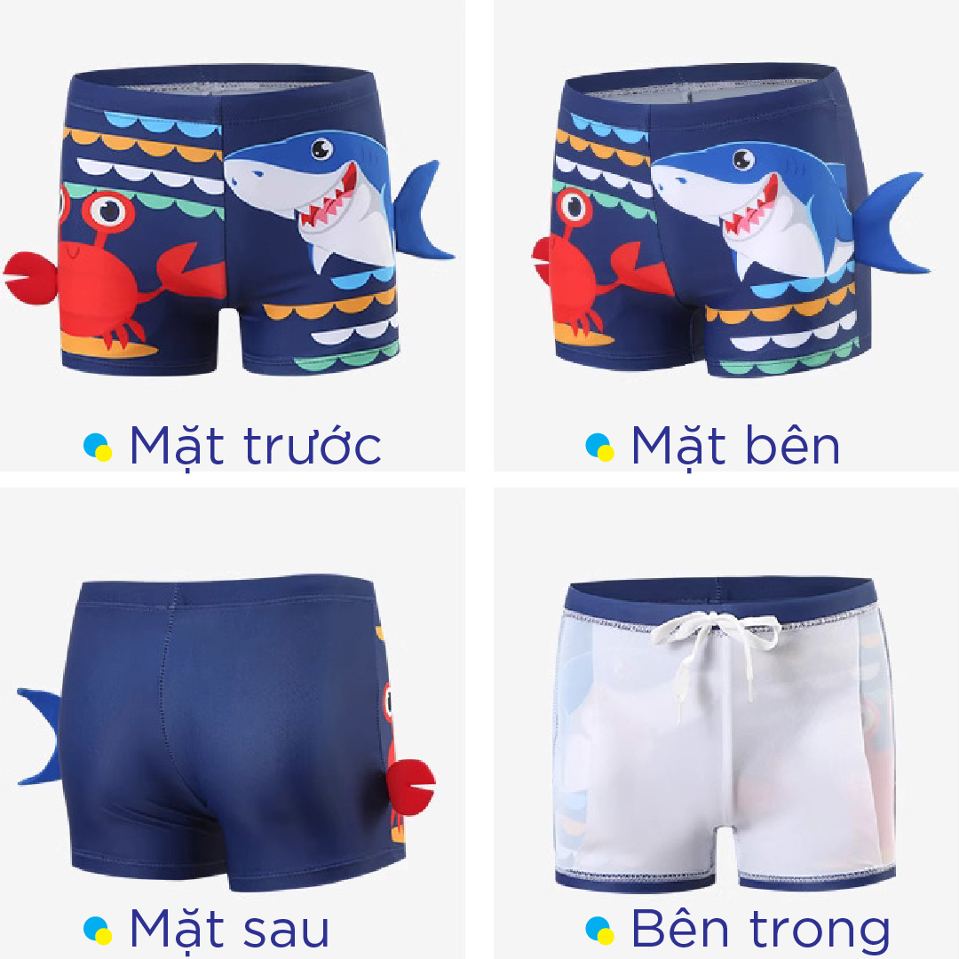 Quần bơi hình cá mập 3d dành cho bé trai