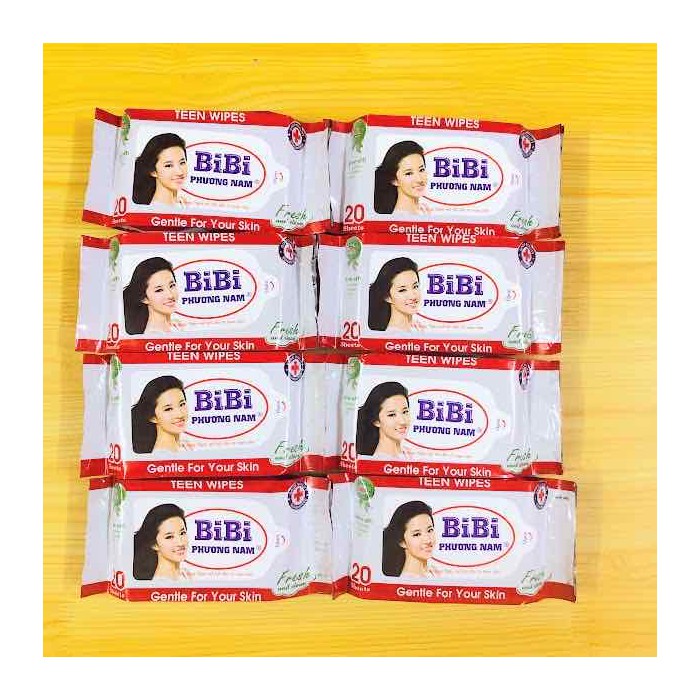 2 bịch giấy ướt bibi phương nam 20 tờ giá rẻ