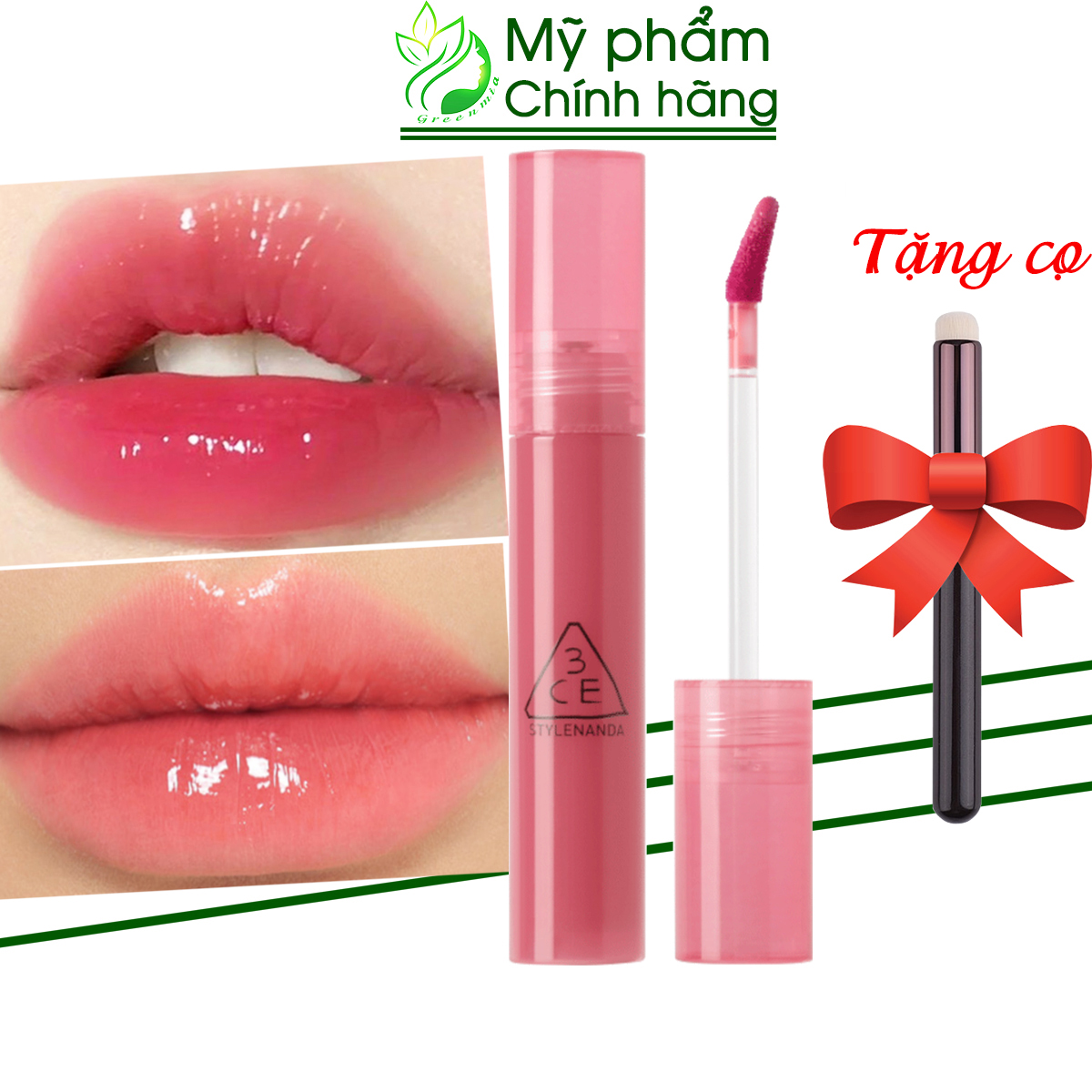 Son tint bóng lì 3ce syrup layering tint alive pink