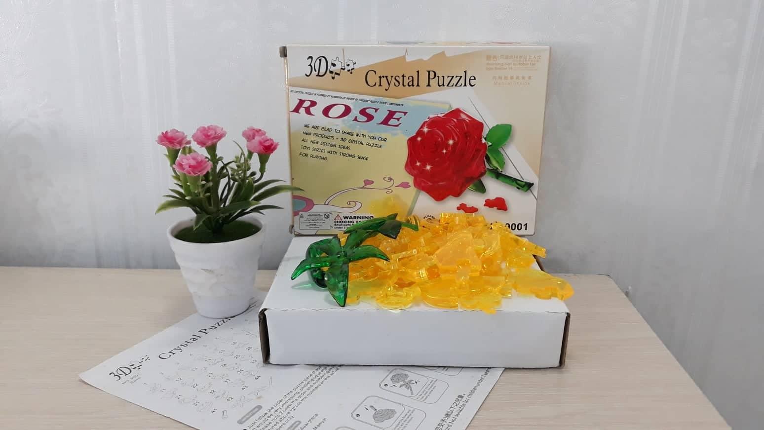 Crystal Puzzle - xếp hình Hoa Hồng3D