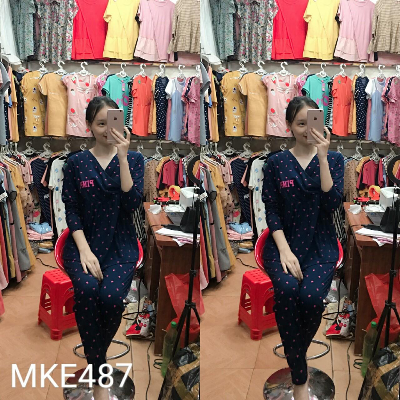 Đồ bộ bầu kết hợp sau sinh chất cotton