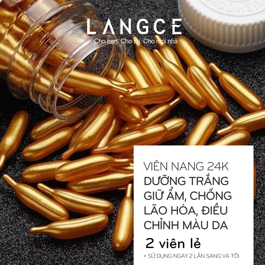 Langce serum collagen+ đẹp da viên nang vàng 24k
