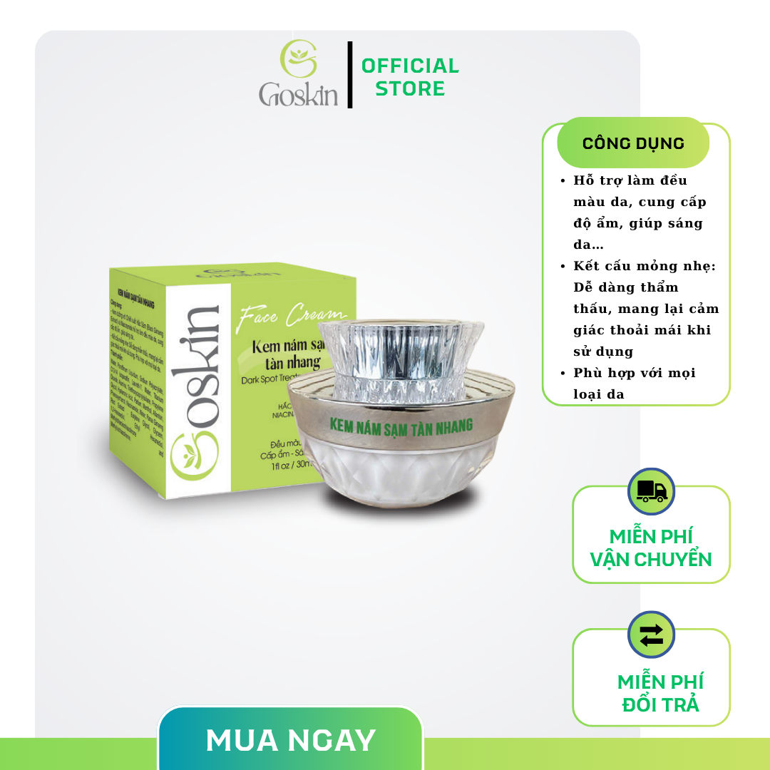 Kem nám sạm tàn nhang (15g, 30g - kem nén) Goskin