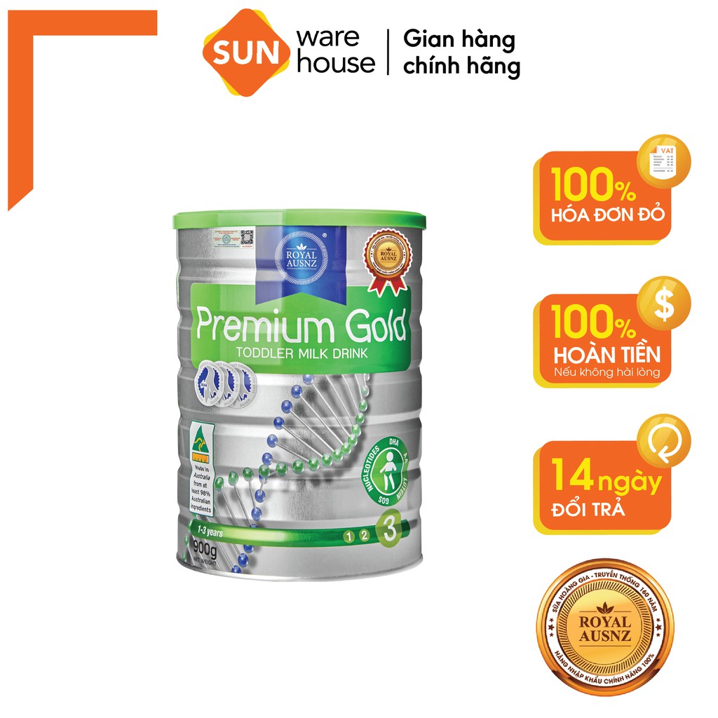 Sữa Bột Hoàng Gia Úc Premium Gold Số 3 Bổ Sung Vitamin