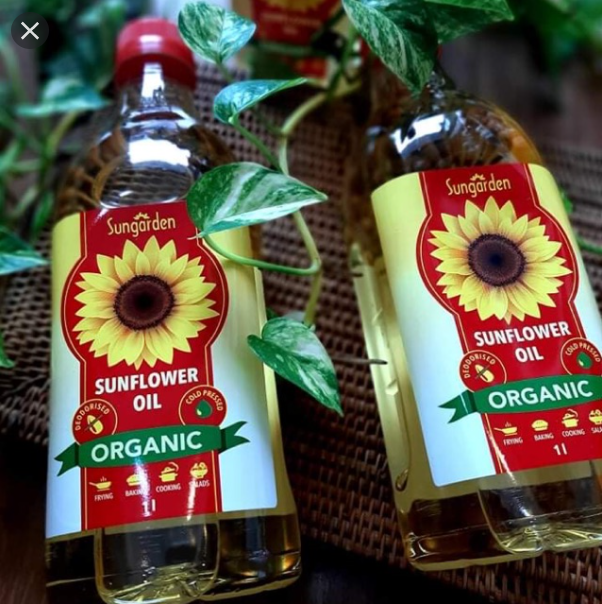 Dầu ăn hướng dương ép lạnh hữu cơ Sungarden