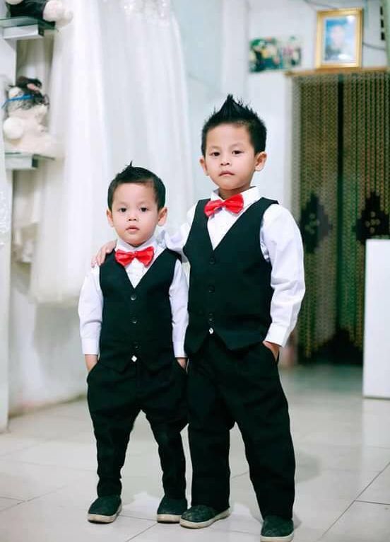 Bộ gile âu công tử cho bé trai  - Đen