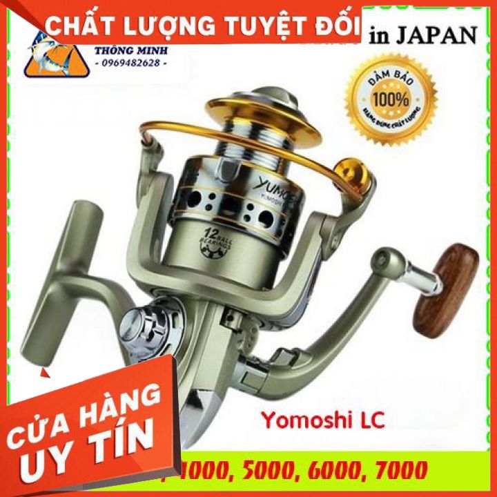 Máy Câu Cá Yomosi LC, may cau ca shimano gia rẻ, Đủ size ; 3000, 4000, 5000, 6000, 7000, Máy câu Cá penn Full Kim Loại