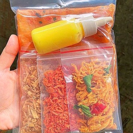 Set bánh tráng dẻo tứ vị -Combo bánh tráng phơi sương-muối tép hành phi-bơ béo-tóp mỡ siêu ngon