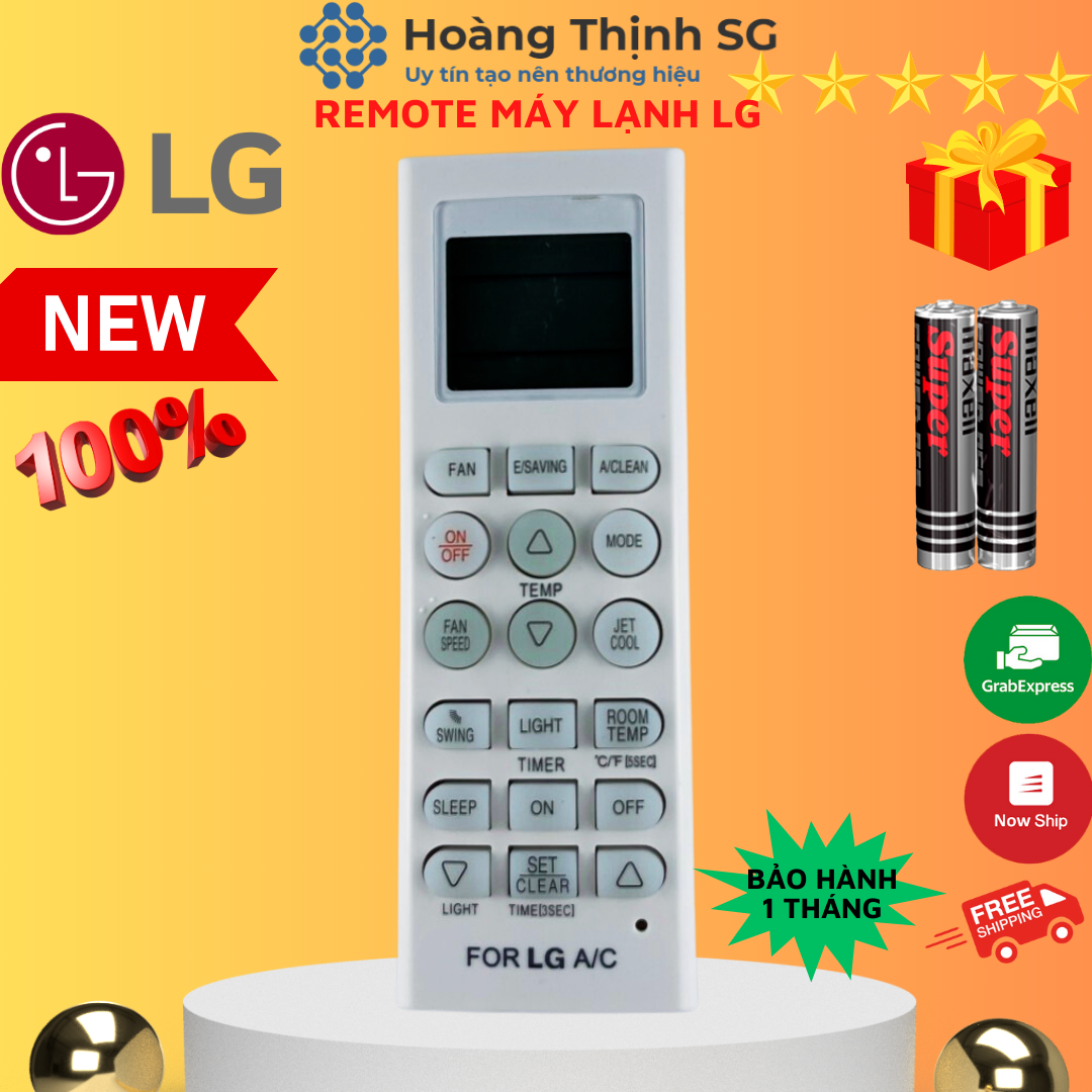 Điều khiển điều hòa lg e09sq inverter, remote máy lạnh lg e09sq - tặng kèm pin