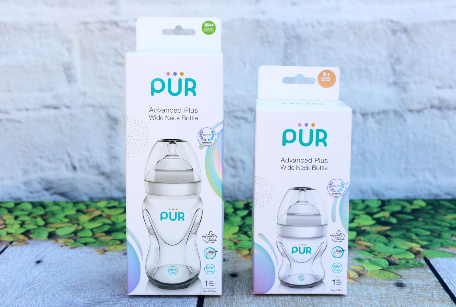 Bình sữa cổ rộng Pur Advanced Plus 150ml/250ml