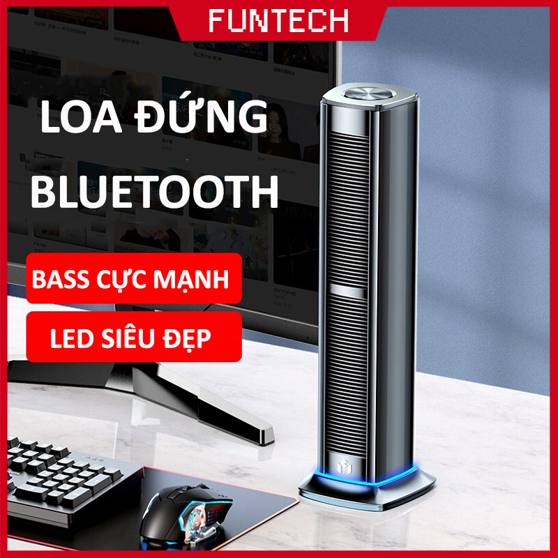 Loa Bluetooth Cao Cấp Có Led MC F3 Siêu Đẹp Âm Thanh Dọc Loa Siêu Trầm Nghe Nhạc Cực Hay Tương Thích Máy Tính, Điện Thoại Tivi Thiết Kế Sang Trọng Giá Rẻ