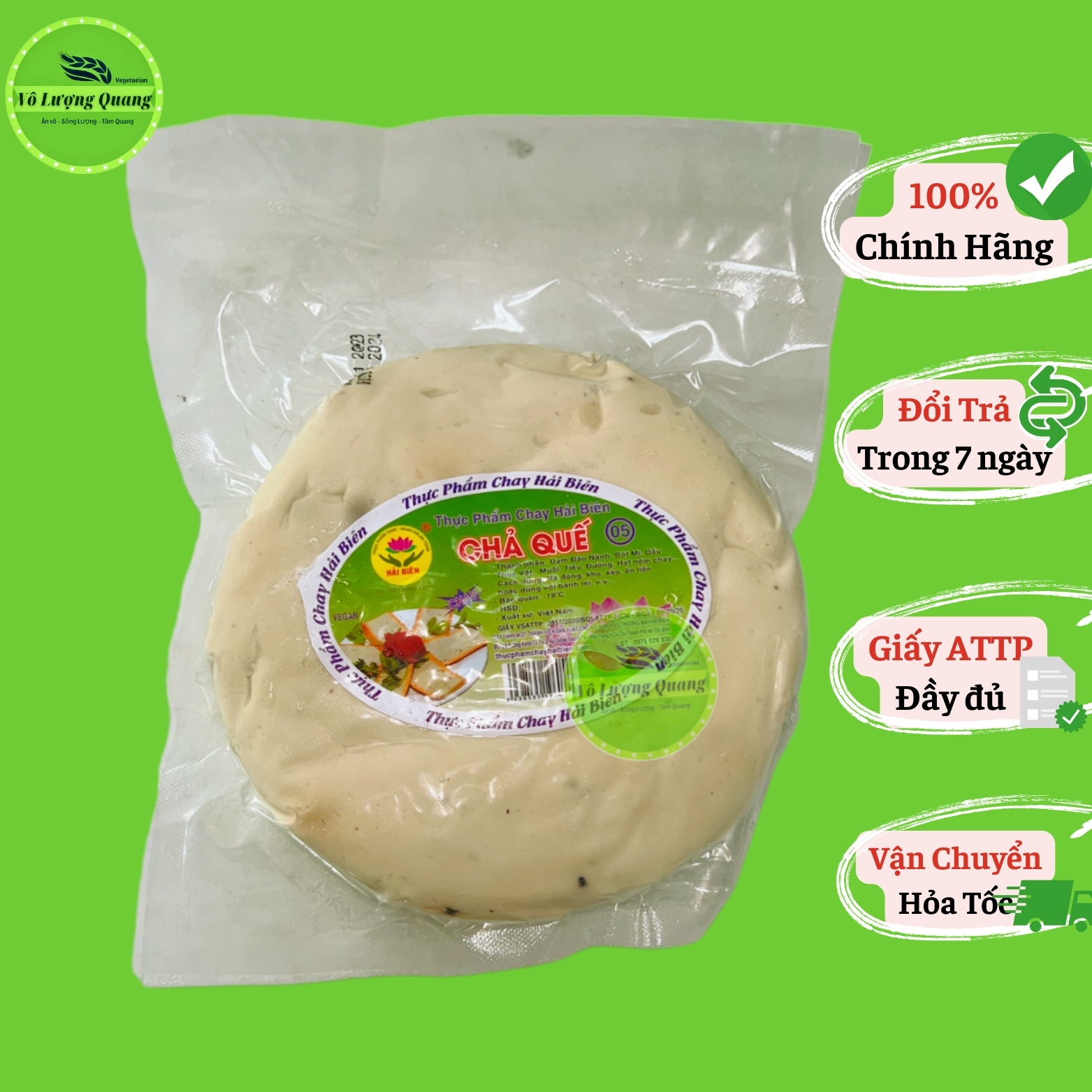 Chả quế chay hải biên vô lượng quang cao câp/hàng lạnh / chỉ bán hcm /khách đặt ship 2h