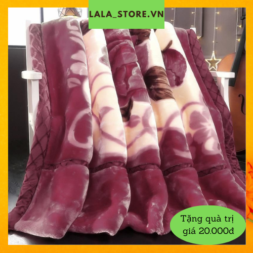 🌺 chăn lông tuyết nhung, chăn thái sịn mùa đông-lala_store.vn