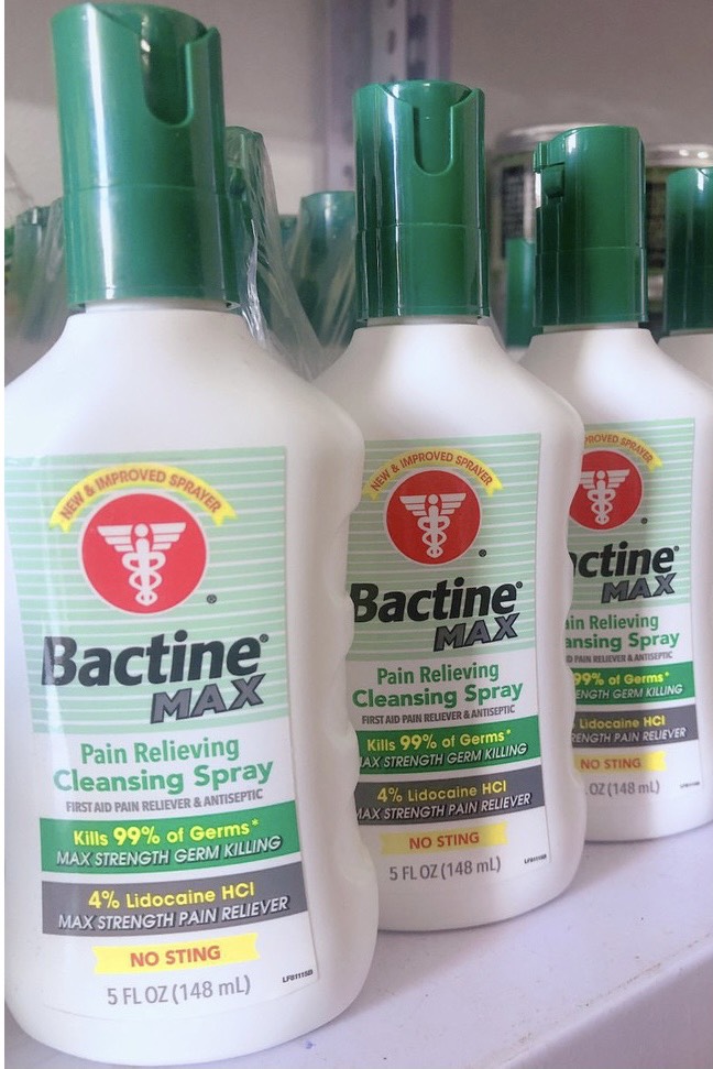 Bactine giảm đau, giảm sưng tấy, sát khuẩn sau xăm tattoo và thẩm mỹ