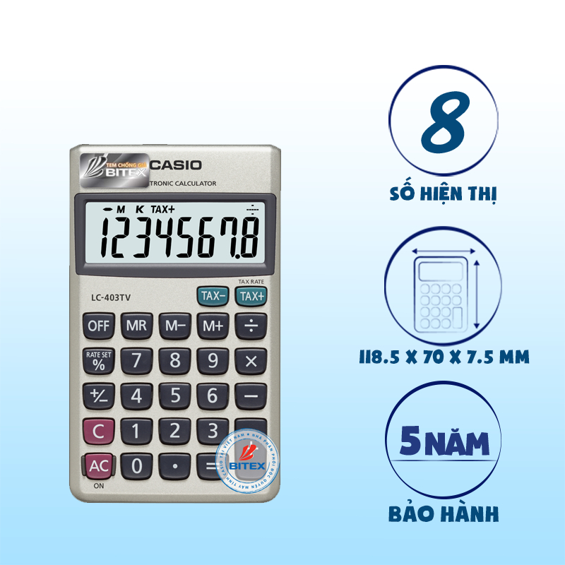 Máy tính casio lc-403tv
