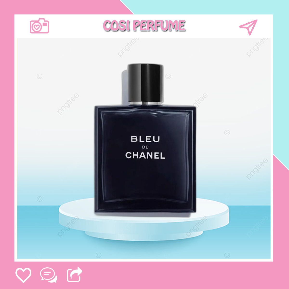 Nước hoa nam bleu chanel nắp hít chữ trắng