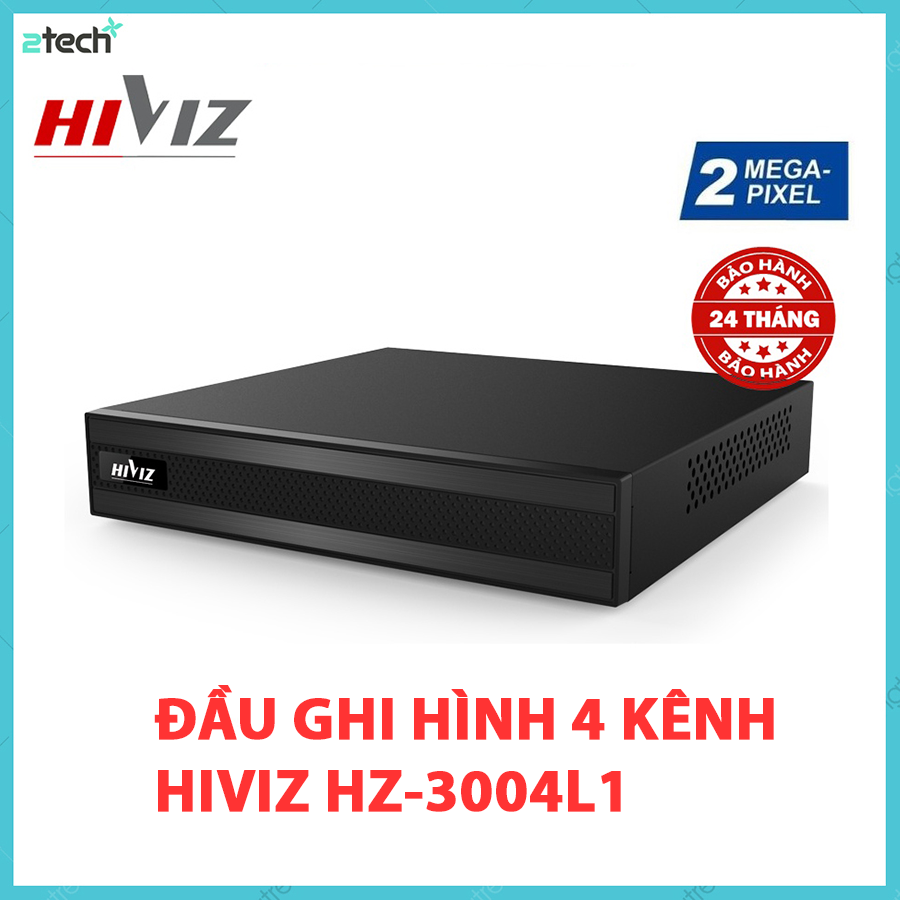 Đầu ghi hình 4 kênh hiviz hz-3004l1 2mp, hỗ trợ camera analog/tvi/cvi/ahd/ip