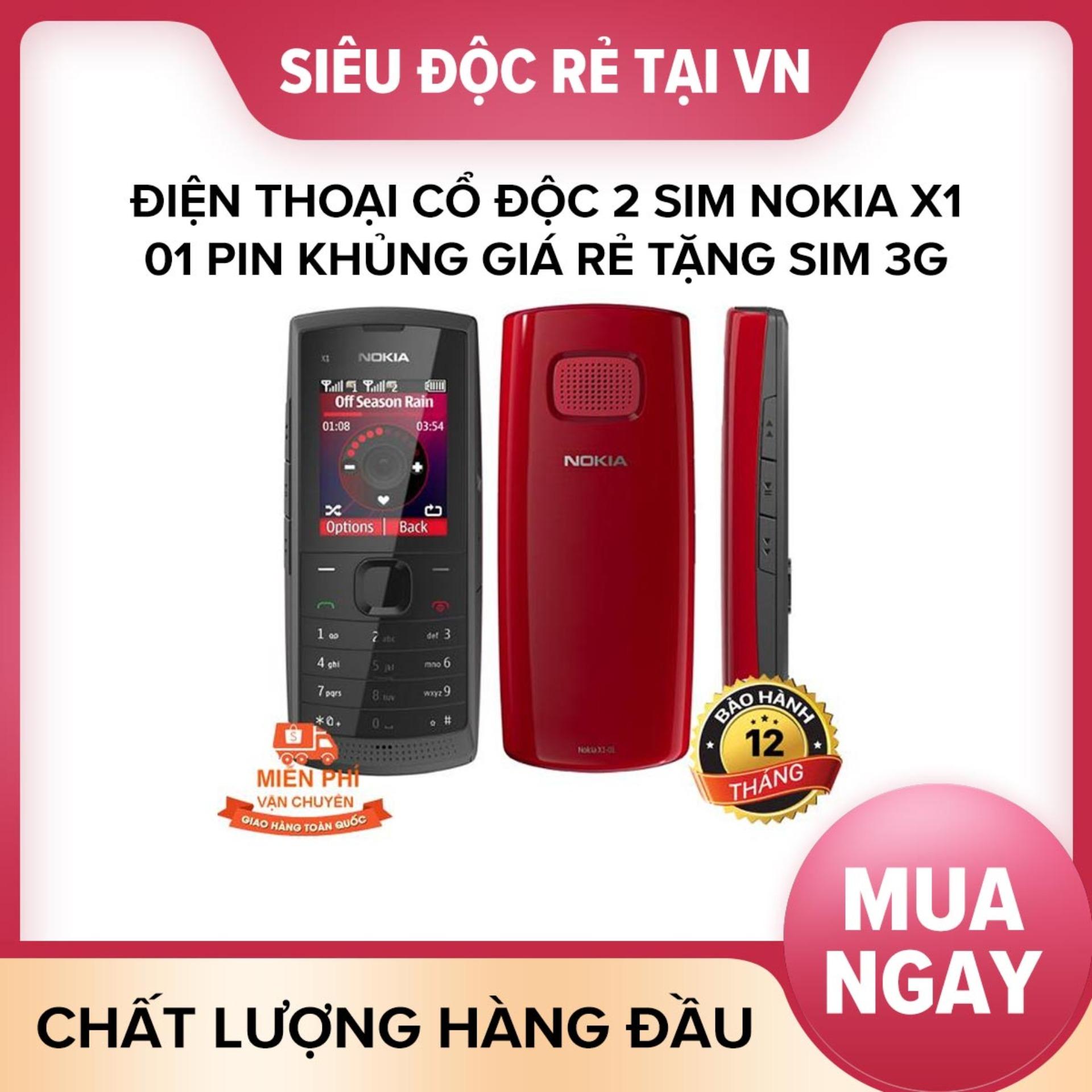 Điện thoại cổ độc 2 sim Nokia x1 01 pin khủng giá rẻ tặng sim 4g