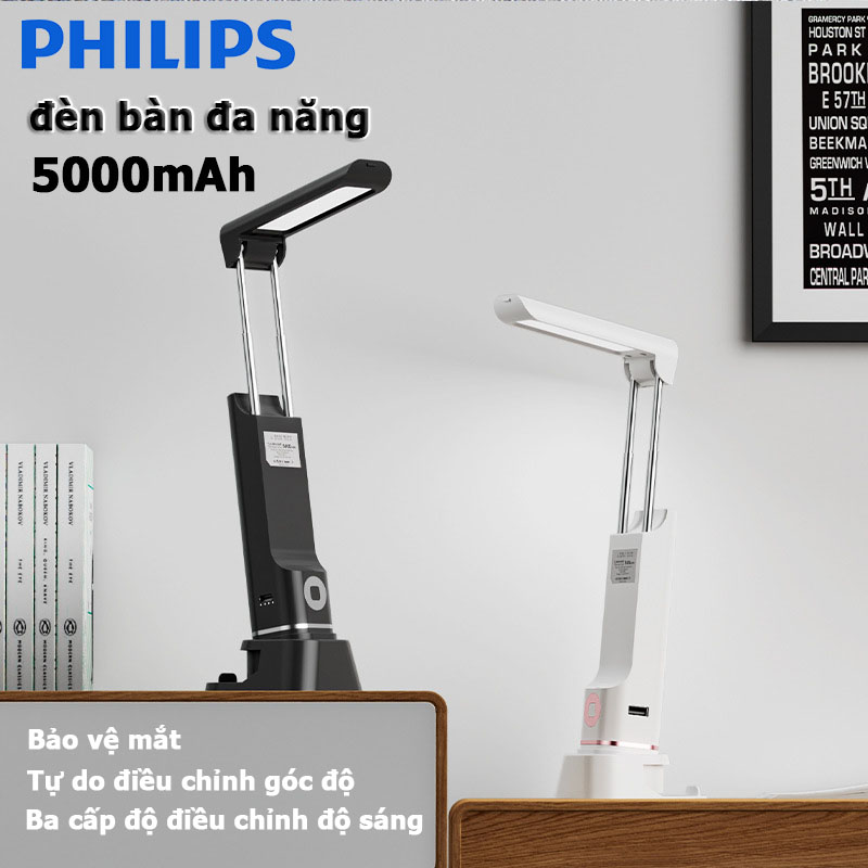 Philips Đèn Học Để Bàn Mini Gấp Gọn Chống Cận 3 chế độ ánh sáng biến thiên