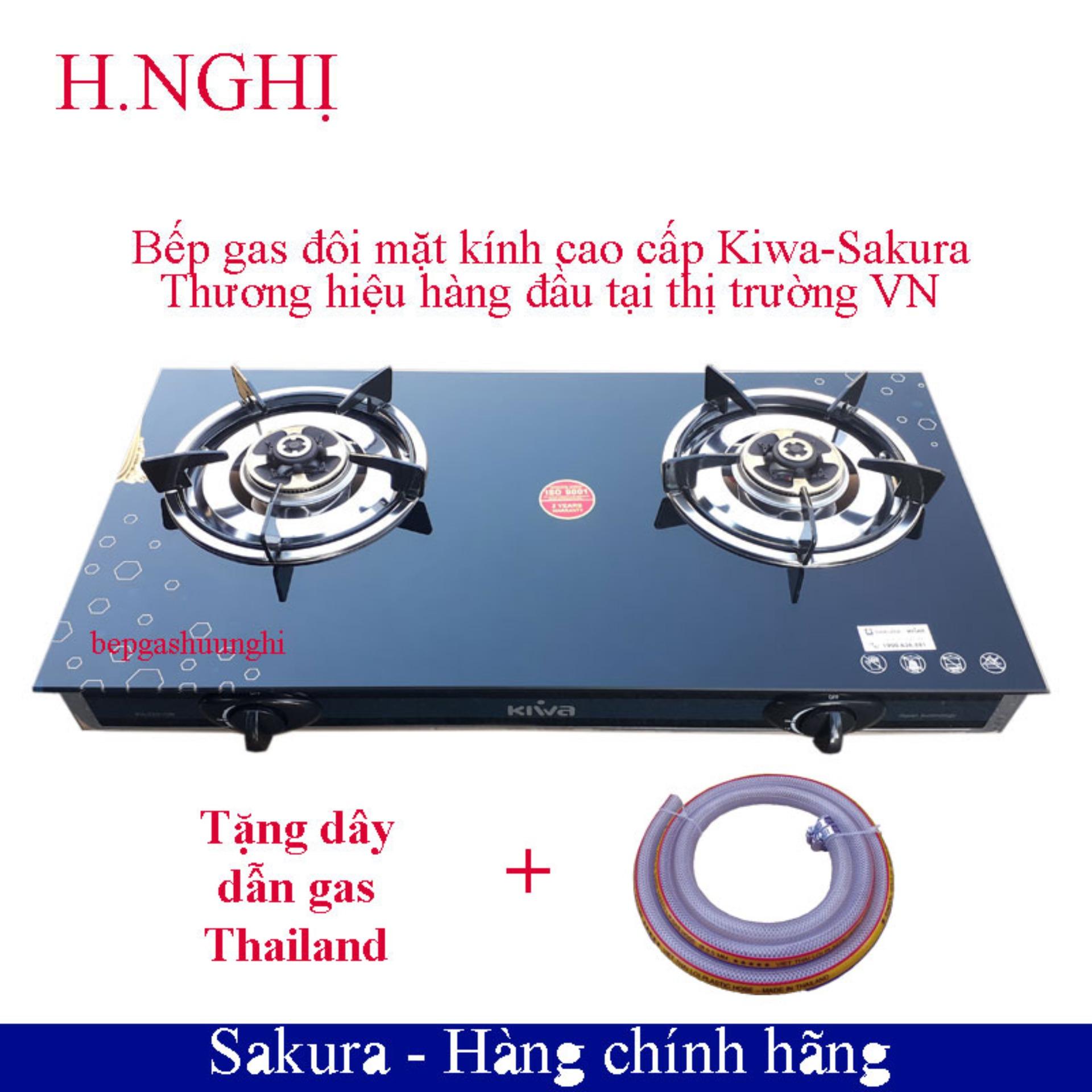 Bếp gas đôi mặt kính cao cấp Kiwa-Sakura KW-2231GB